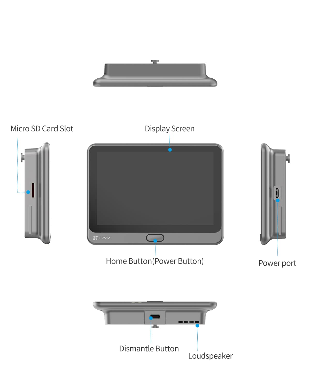 EZVIZ Campanello Digitale con Schermo Tattile a Colori da 4,3'' Videocitofono Senza Fili con Batteria Ricaricabile da 4600 mAh, Rilevamento del Movimento PIR, Audio Bidirezionale, Modello CP4 , spedizione gratuita su ordine superiore a 50€