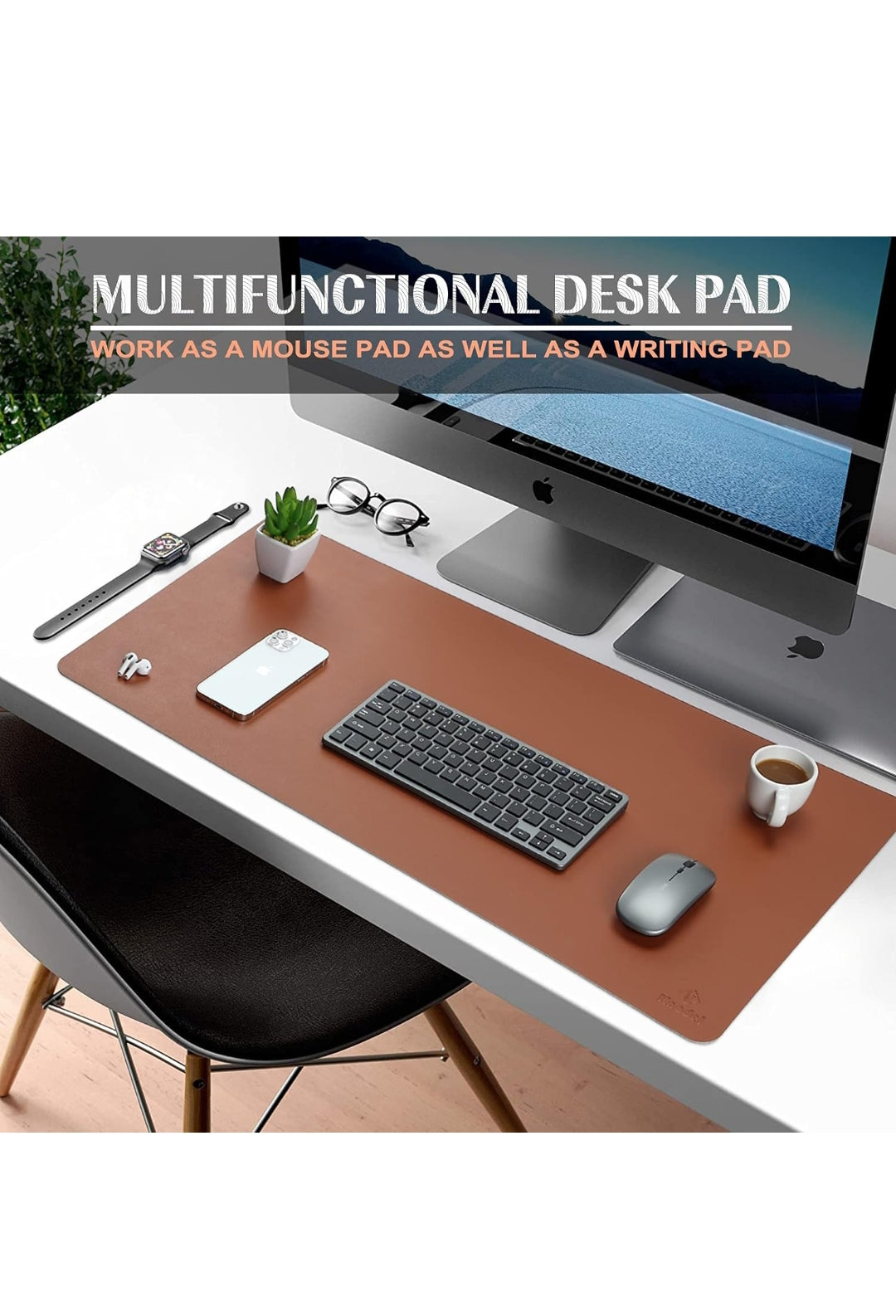 K KNODEL Tappetino Scrivania, Sottomano Scrivania, 90cm x 43cm in Similpelle PVC, Tappetino per Laptop, Copri Scrivania , spedizione gratuita su ordine superiore a 50€