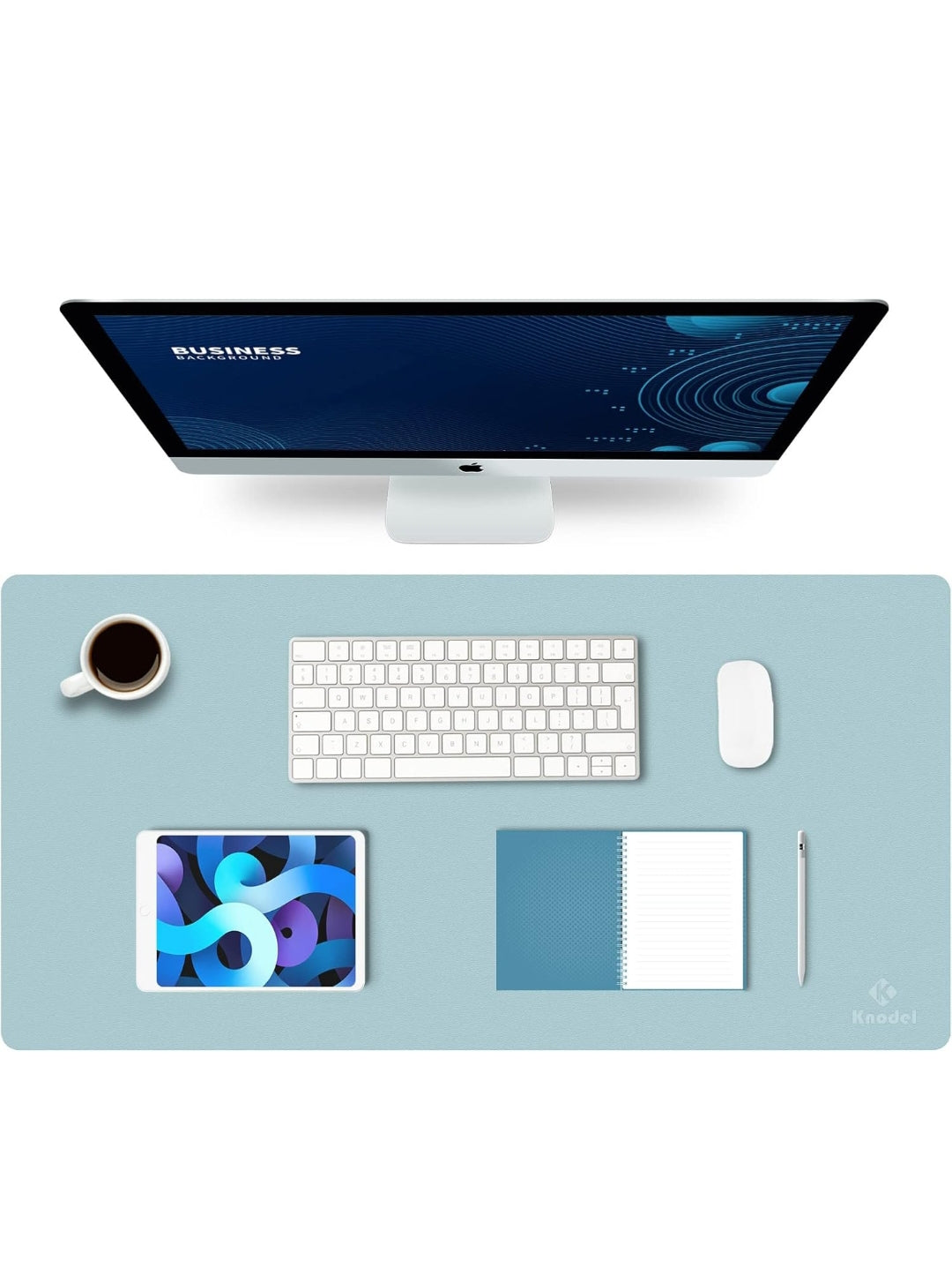 K KNODEL Tappetino Scrivania, Sottomano Scrivania, 90cm x 43cm in Similpelle PVC, Tappetino per Laptop, Copri Scrivania , spedizione gratuita su ordine superiore a 50€