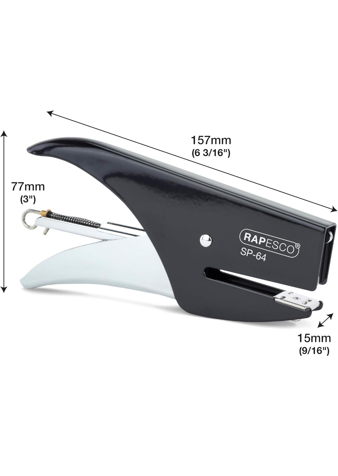 Rapesco 1381 SP-64 Cucitrice a Pinza e 1000 Punti Tipo 21/4 mm, Capacità 12 Fogli , spedizione gratuita su ordine superiore a 50€