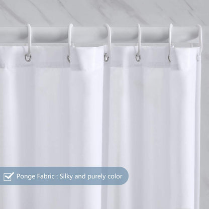 Furlinic Tende Doccia Anti-Muffa Tessuto in Poliestere Bianco Tende Doccia Angolare Impermeabile Lavabile Tenda Vasca da Bagno con 8 Ganci Tenda doccia 120x200cm. , spedizione gratuita su ordine superiore a 50€