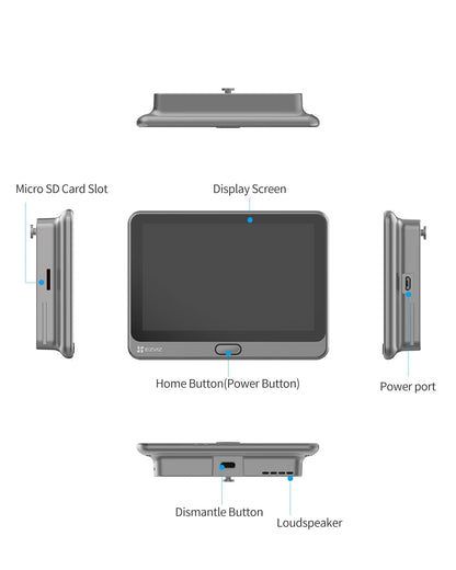 EZVIZ Campanello Digitale con Schermo Tattile a Colori da 4,3'' Videocitofono Senza Fili con Batteria Ricaricabile da 4600 mAh, Rilevamento del Movimento PIR, Audio Bidirezionale, Modello CP4 , spedizione gratuita su ordine superiore a 50€