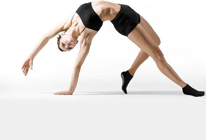 KEYRI 4 Paia Antiscivolo Calze Per Donne e Uomini Calzini Yoga Pilates Per Arti Marziali Fitness Barre Danza Ginnastica Calzini Pilates Calze Con Grip Senza Dita, Taglia Unica