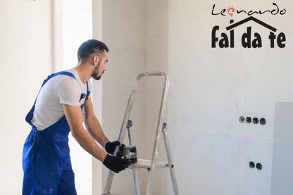 Leonardo Fai Da Te - scala pieghevole in alluminio 3+1 portata 150 kg EN 131 - scala antiscivolo in alluminio max - ideale per uso domestico e lavorativo