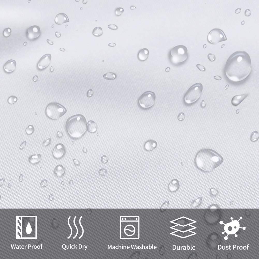 Furlinic Tende Doccia Anti-Muffa Tessuto in Poliestere Bianco Tende Doccia Angolare Impermeabile Lavabile Tenda Vasca da Bagno con 8 Ganci Tenda doccia 120x200cm. , spedizione gratuita su ordine superiore a 50€