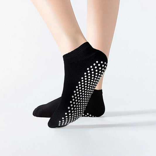KEYRI 4 Paia Antiscivolo Calze Per Donne e Uomini Calzini Yoga Pilates Per Arti Marziali Fitness Barre Danza Ginnastica Calzini Pilates Calze Con Grip Senza Dita, Taglia Unica