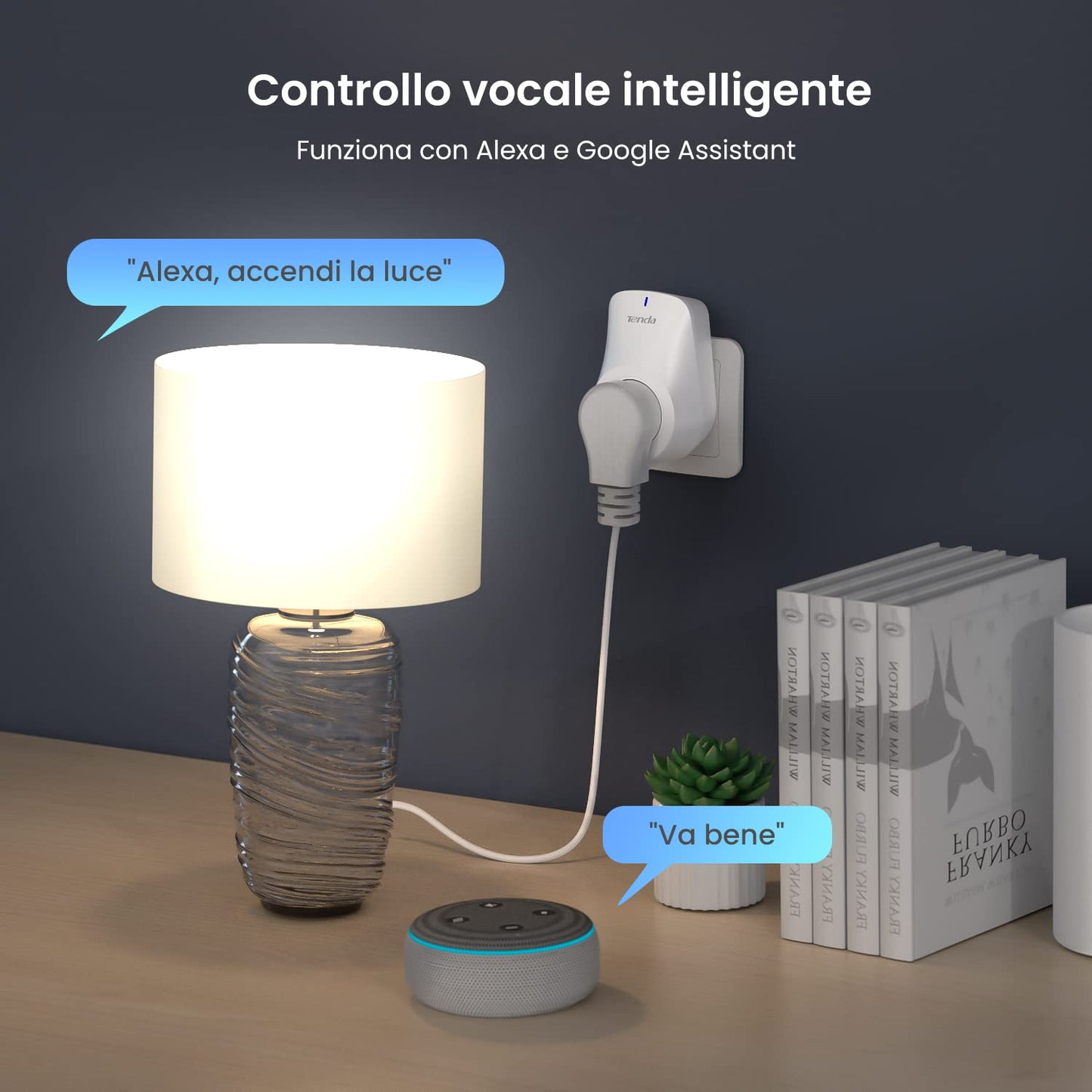 Tenda Presa WiFi Smart Beli SP9, Spine Intelligenti Compatibile con Alexa e Google Home, APP Tempismo, Nessun Hub Richiesto, Smart Plug con Monitoraggio Energetico, 16A, 3.68KW, 2 Pack , spedizione gratuita su ordine superiore a 50€