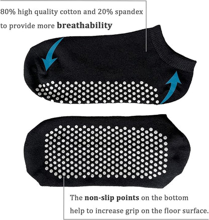 KEYRI 4 Paia Antiscivolo Calze Per Donne e Uomini Calzini Yoga Pilates Per Arti Marziali Fitness Barre Danza Ginnastica Calzini Pilates Calze Con Grip Senza Dita, Taglia Unica