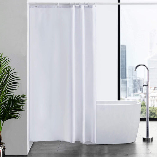 Furlinic Tende Doccia Anti-Muffa Tessuto in Poliestere Bianco Tende Doccia Angolare Impermeabile Lavabile Tenda Vasca da Bagno con 8 Ganci Tenda doccia 120x200cm. , spedizione gratuita su ordine superiore a 50€