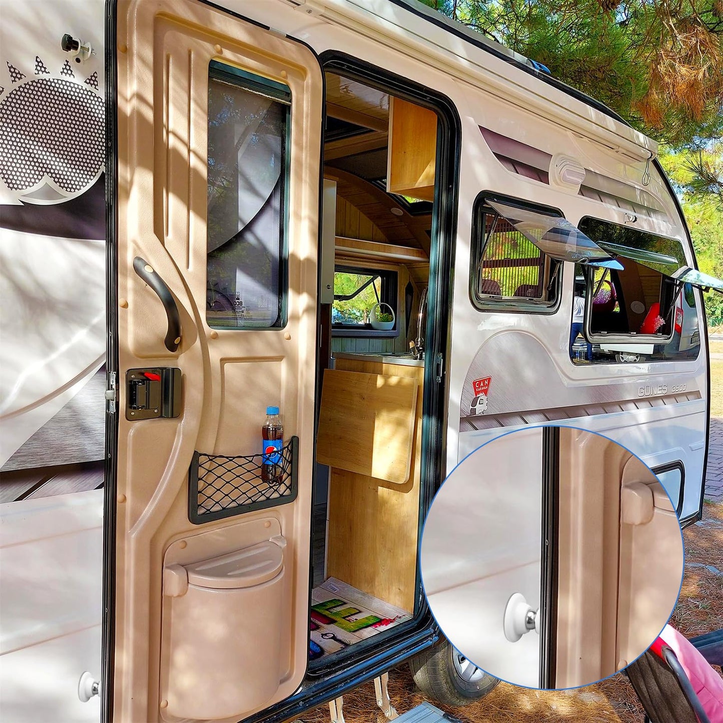 2 Pezzi Fermaporta Magnetico in Silicone con 3M Pellicola E Viti Fermaporte Magnetici Camper Ferma Porta da Pavimento per Diversi Tipi di Porte Evita Che la Porta Colpisca il Muro (Argento Bianco)