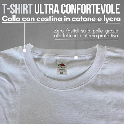 Settantallora T-Shirt Uomo Cotone 100%, Maglietta Basic a Tinta Unita, Maglia a Maniche Corte Morbida, Traspirante, Ideale per Sport, Lavoro e Tempo Libero