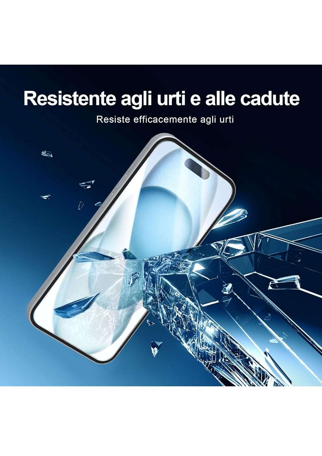 NEW'C 3 Pezzi, Vetro Temperato per iPhone 16, iPhone 15 (6,1 Pollici), Pellicola Prottetiva Anti Graffio - Ultra resistente - Trasparente HD - Strumento di installazione facile incluso , Disponibile tutti gli iphone , Consegna gratuita su ordine 50€