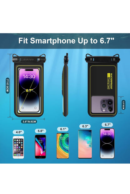 MR.LUYU Custodia Impermeabile Smartphone, IPX8 Galleggiante Cover Cellulare Subacquea Custodia Subacquea per iPhone 15 Pro Max 14 Pro 13 12 11 Samsung Galaxy S24 S23 Xiaomi Redmi Huawei Fino a 6,7" consegna gratuita su ordine 50€