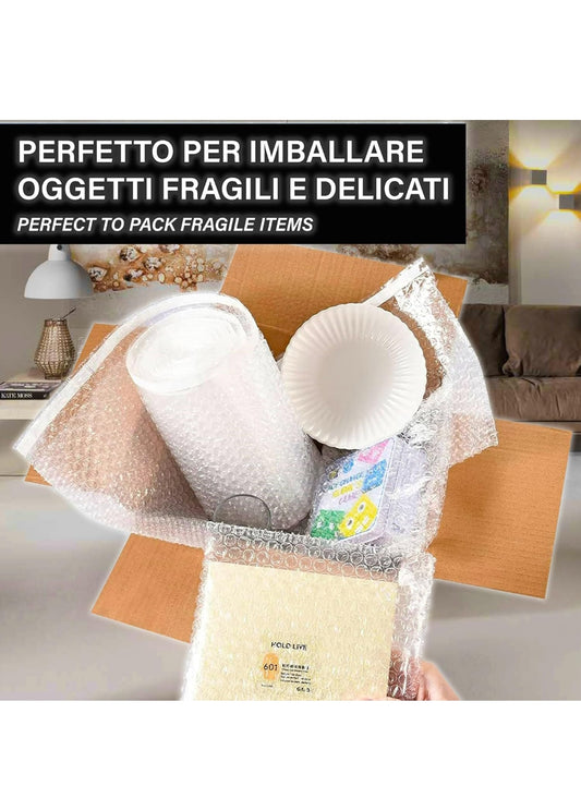 IPEA Pluriball per Imballaggio e Spedizioni – Rotolo da 20 Metri x 30 cm – Made in Italy – Bolle Aria per Protezione, Imbottitura, Confezionamento Oggetti, Trasporto – Antistrappo Antiurto - 55 gr/mq , spedizione gratuita su ordine superiore a 50€