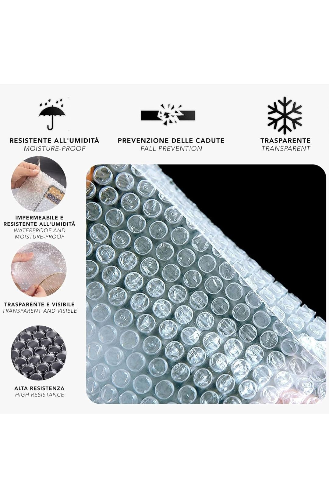IPEA Pluriball per Imballaggio e Spedizioni – Rotolo da 20 Metri x 30 cm – Made in Italy – Bolle Aria per Protezione, Imbottitura, Confezionamento Oggetti, Trasporto – Antistrappo Antiurto - 55 gr/mq , spedizione gratuita su ordine superiore a 50€