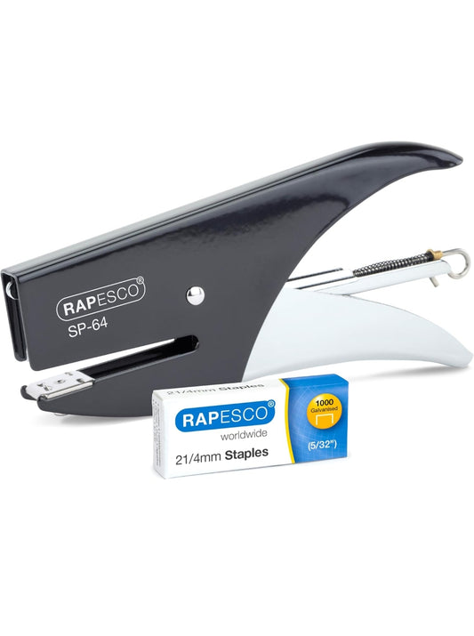 Rapesco 1381 SP-64 Cucitrice a Pinza e 1000 Punti Tipo 21/4 mm, Capacità 12 Fogli , spedizione gratuita su ordine superiore a 50€