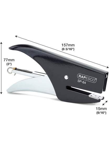 Rapesco 1381 SP-64 Cucitrice a Pinza e 1000 Punti Tipo 21/4 mm, Capacità 12 Fogli , spedizione gratuita su ordine superiore a 50€